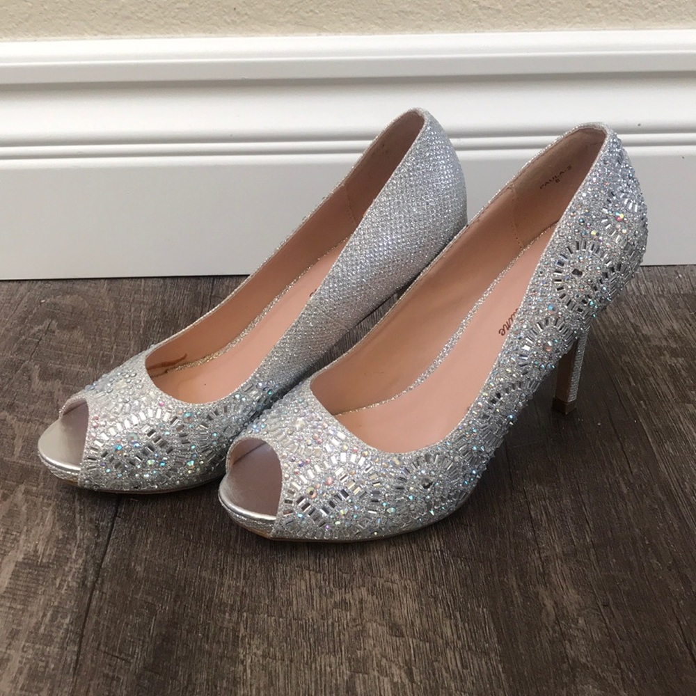 Lauren Lorraine cocktail party glitter heels